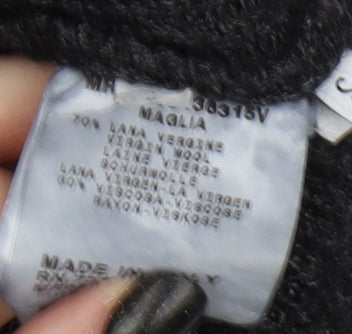 Marina Sport Women's Black V-Neck Pullover Jumper S