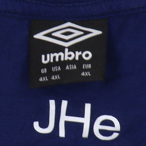 Umbro Men's Blue 4XL Crew Neck Short Sleeve T-Shirt