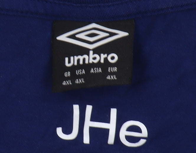 Umbro Men's Blue 4XL Crew Neck Short Sleeve T-Shirt