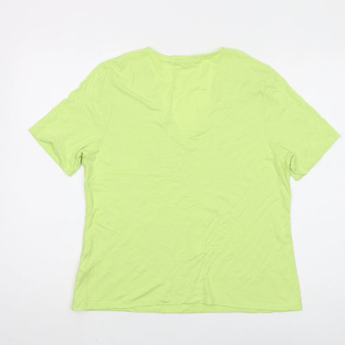Colebrooke Green V-Neck T-Shirt for Women, Medium