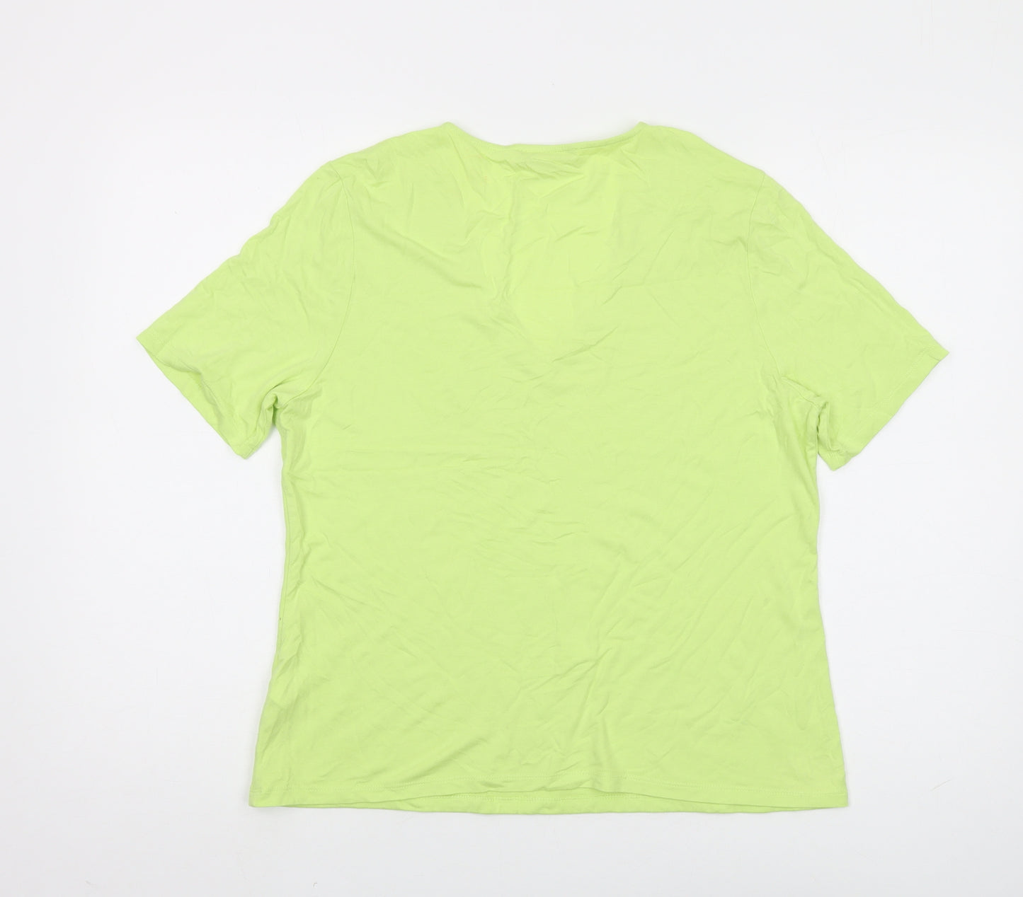 Colebrooke Green V-Neck T-Shirt for Women, Medium