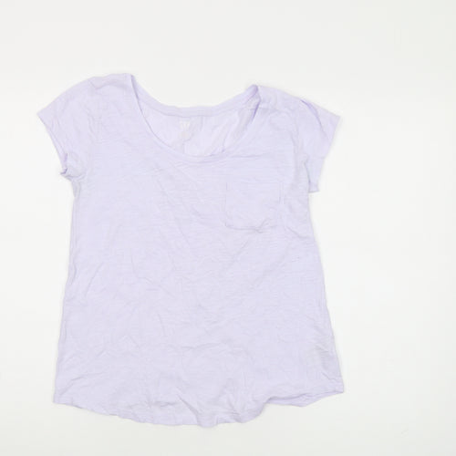 Gap Women's Purple Basic T-Shirt, Size S, Short Sleeve