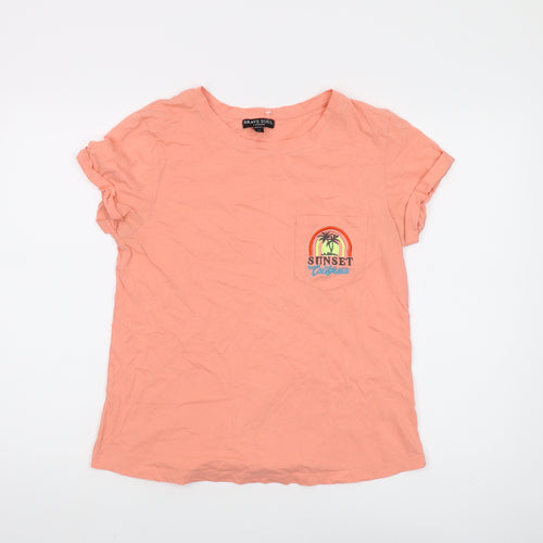 Brave Soul Women's Pink Medium Basic T-Shirt