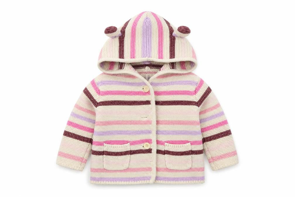 Baby GAP Unisex Multicoloured Striped Cardigan 3-6 Months