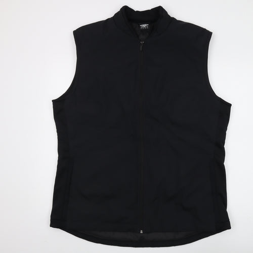 Umbro Men's Black 2XL Windbreaker Waistcoat