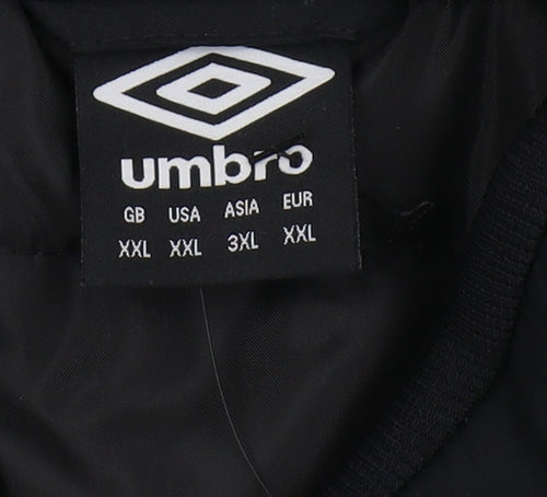 Umbro Men's Black 2XL Windbreaker Waistcoat