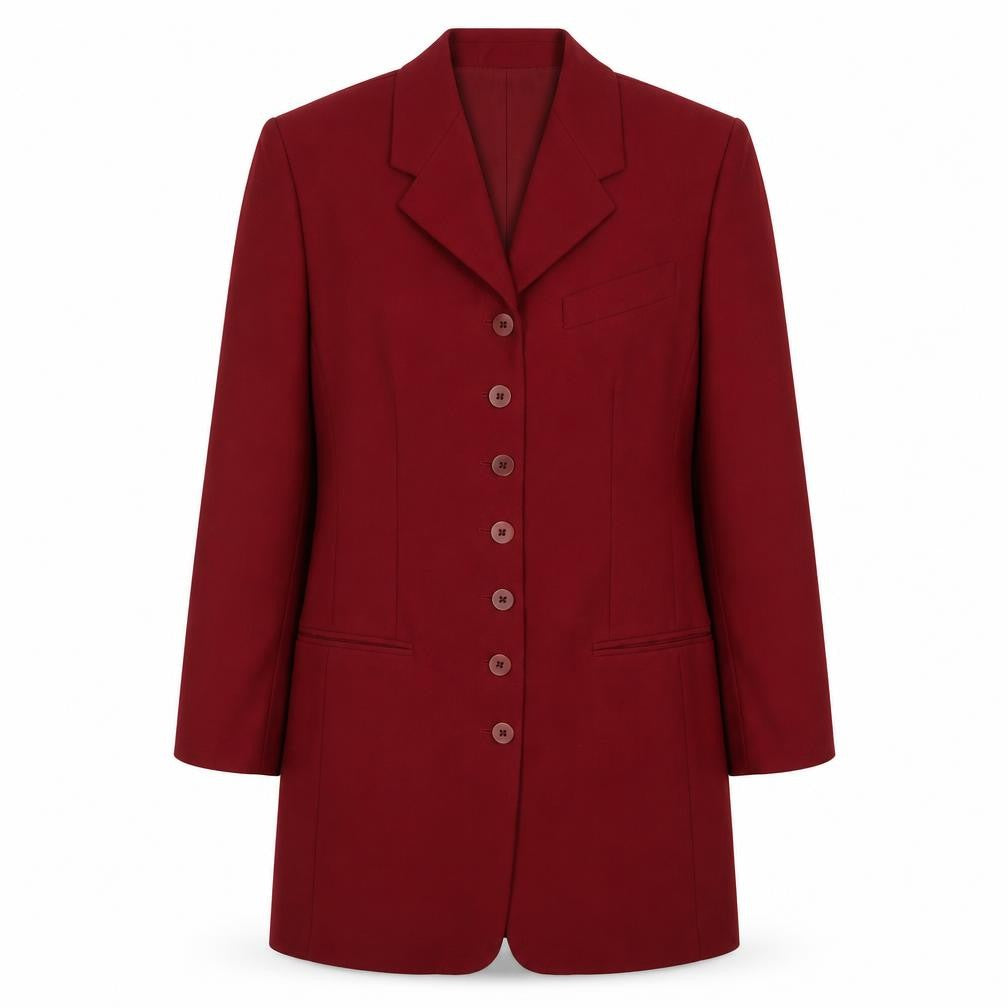 Front view of Next Women's Red Wool Blazer UK 8 Classic Style