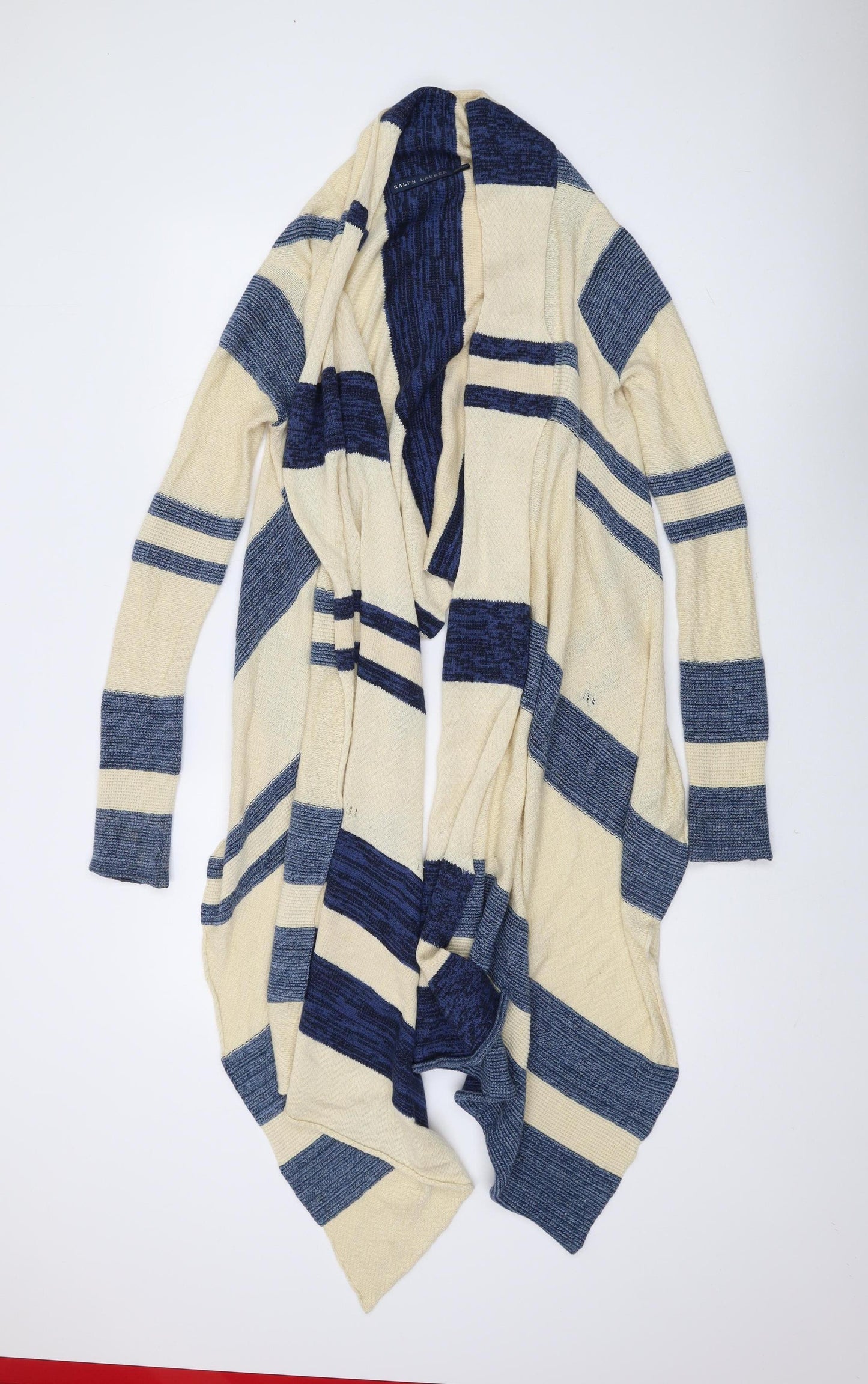 Ralph Lauren Women's Blue Striped Cardigan S