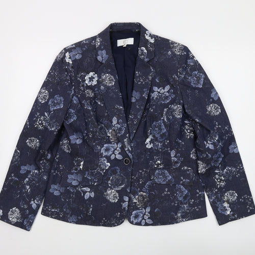CC Women's Multicoloured Floral Blazer Size 14