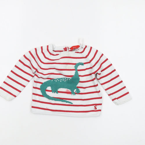 Joules Unisex Multicoloured Dinosaur Jumper, 6-9 Months