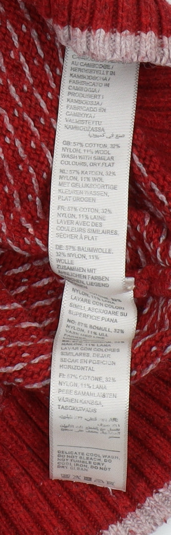 Fat Face Women's Red Christmas Pullover Jumper UK 8