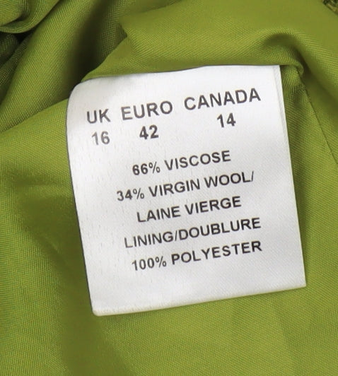 Precis Petite Women's Green Blazer Size 16 Classic Style