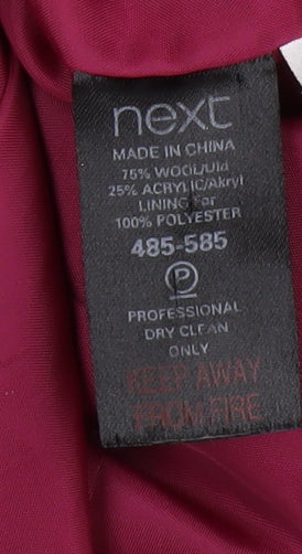 Next Women's Green Pea Coat Size 10 - Classic Style