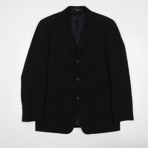 Ciro Citterio Men's Black 40L Blazer, Wool Blend