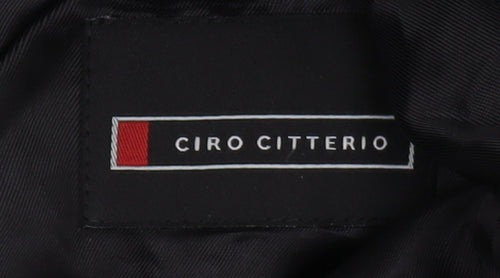 Ciro Citterio Men's Black 40L Blazer, Wool Blend