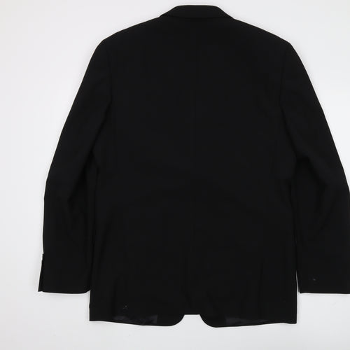 Ciro Citterio Men's Black 40L Blazer, Wool Blend