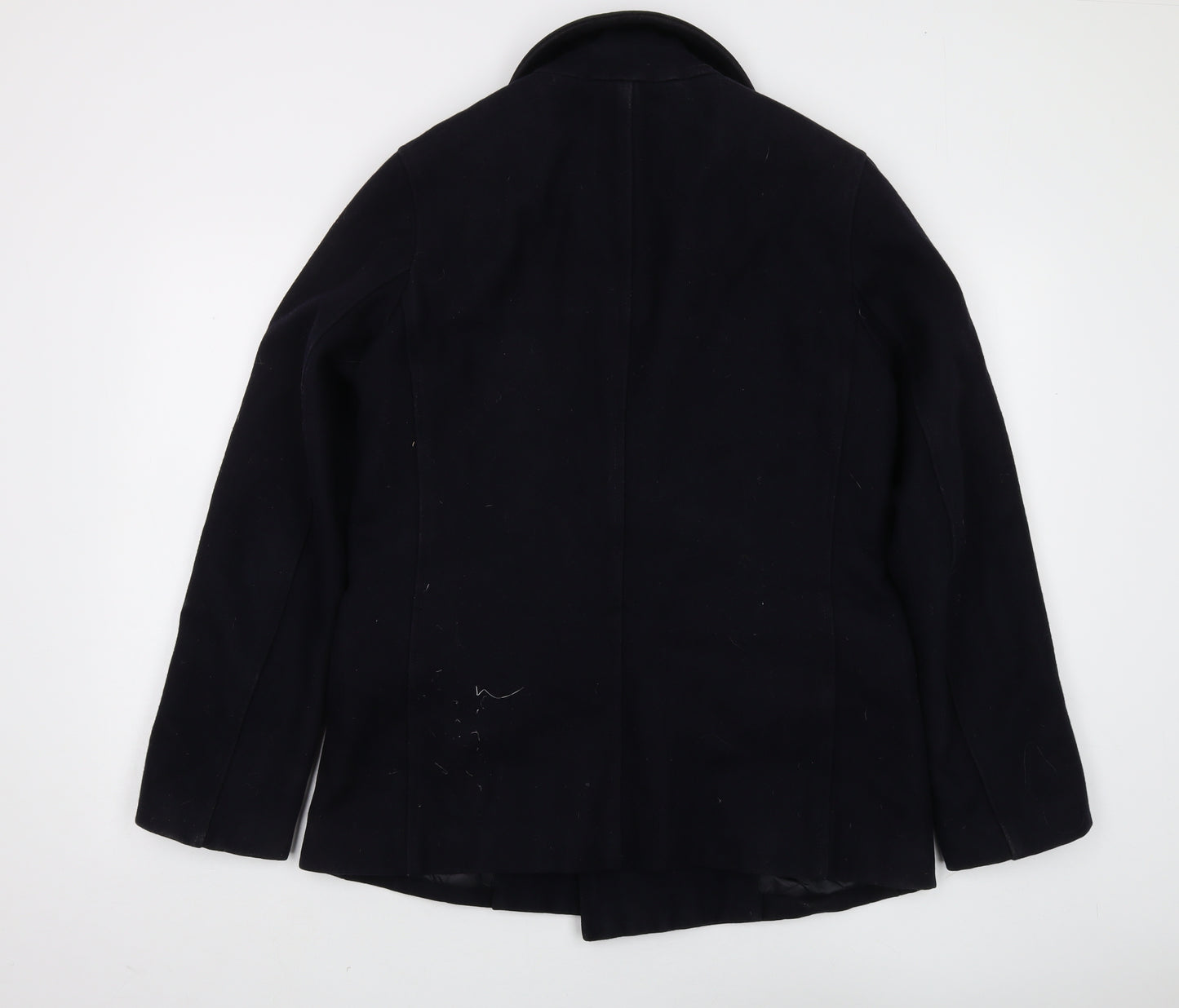 Gap Black Wool Blend Pea Coat M Unisex Classic Style