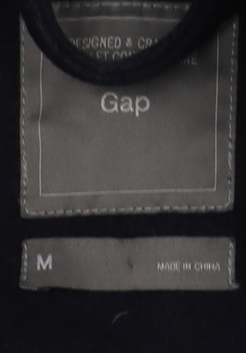 Gap Black Wool Blend Pea Coat M Unisex Classic Style