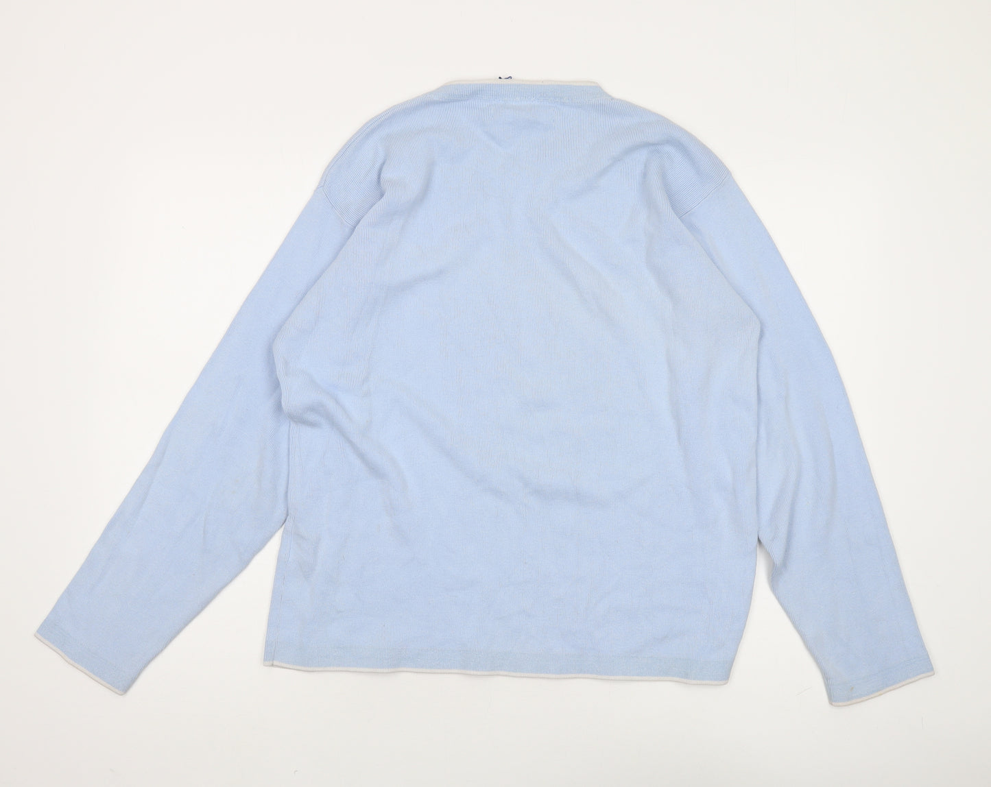 Tommy Hilfiger Women's Blue V-Neck Pullover Jumper L