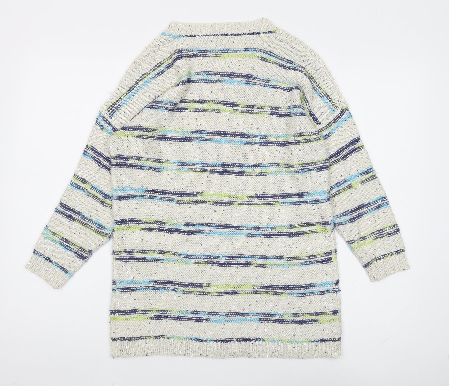 Cotton Traders Women's Multicoloured Striped Pullover Jumper