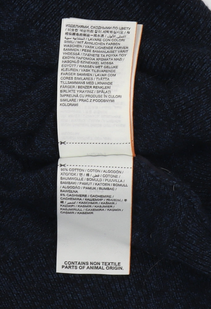 Superdry Men's Blue XL Collared Pullover Jumper