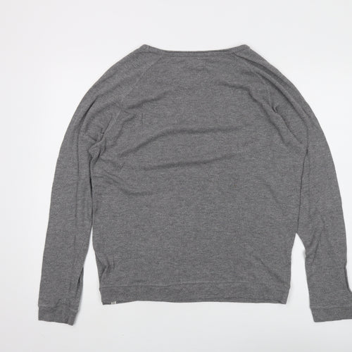 Billabong Women's Grey Graphic Long Sleeve T-Shirt - M