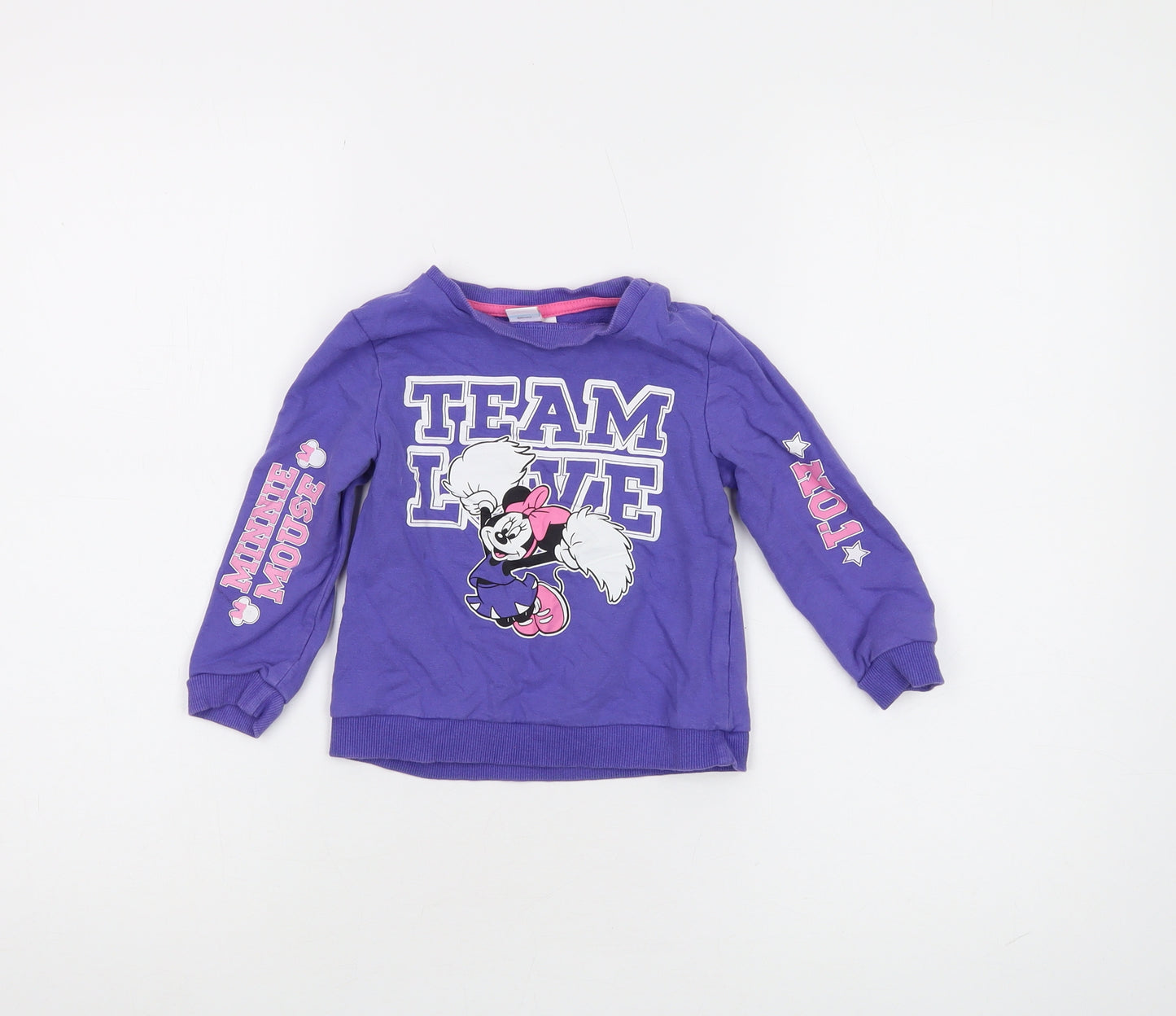 Disney Girls Minnie Mouse Purple Long Sleeve T-Shirt 36 Months