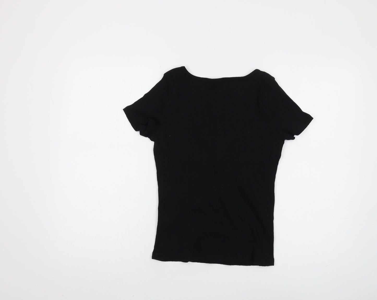 Hollister Women's Black Scoop Neck Jersey T-Shirt