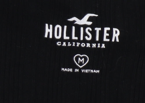 Hollister Women's Black Scoop Neck Jersey T-Shirt