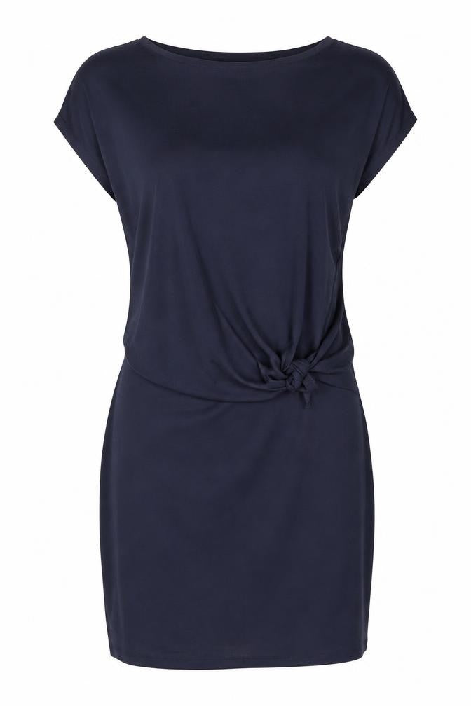 Oliver Bonas Women Navy Size 8 Mini Wrap Dress
