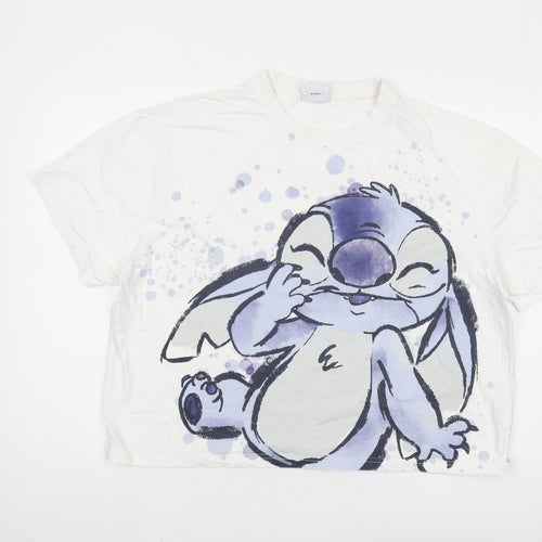 Disney Unisex Adults White M Cartoon T-Shirt