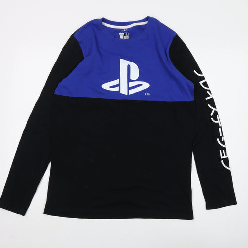 Marks and Spencer Boys PlayStation Graphic Tee, Black/Blue, 16 Years