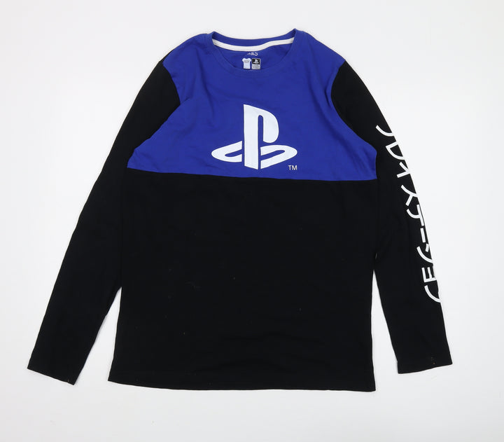 Marks and Spencer Boys PlayStation Graphic Tee, Black/Blue, 16 Years
