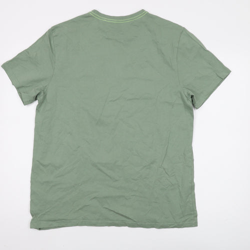 Mountain Warehouse Men’s Green Graphic Tee, Large, Outdoor Style