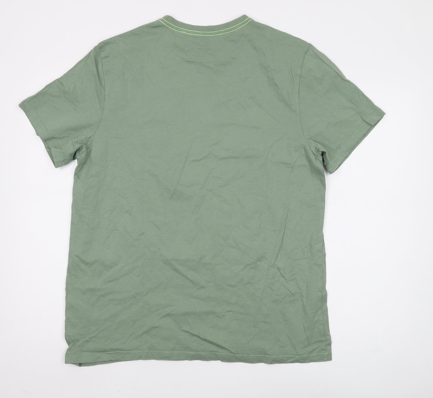 Mountain Warehouse Men’s Green Graphic Tee, Large, Outdoor Style
