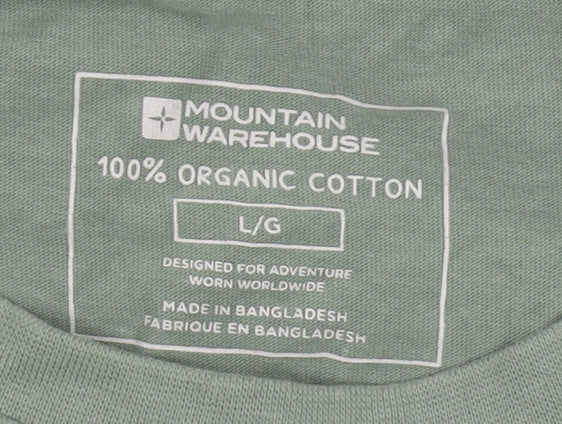 Mountain Warehouse Men’s Green Graphic Tee, Large, Outdoor Style