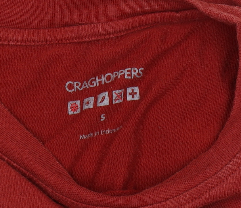 Craghoppers Men's Red Long Sleeve Crew Neck T-Shirt