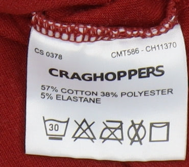 Craghoppers Men's Red Long Sleeve Crew Neck T-Shirt