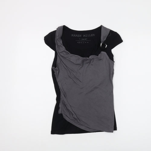 Karen Millen Women's Black T-Shirt Size 8