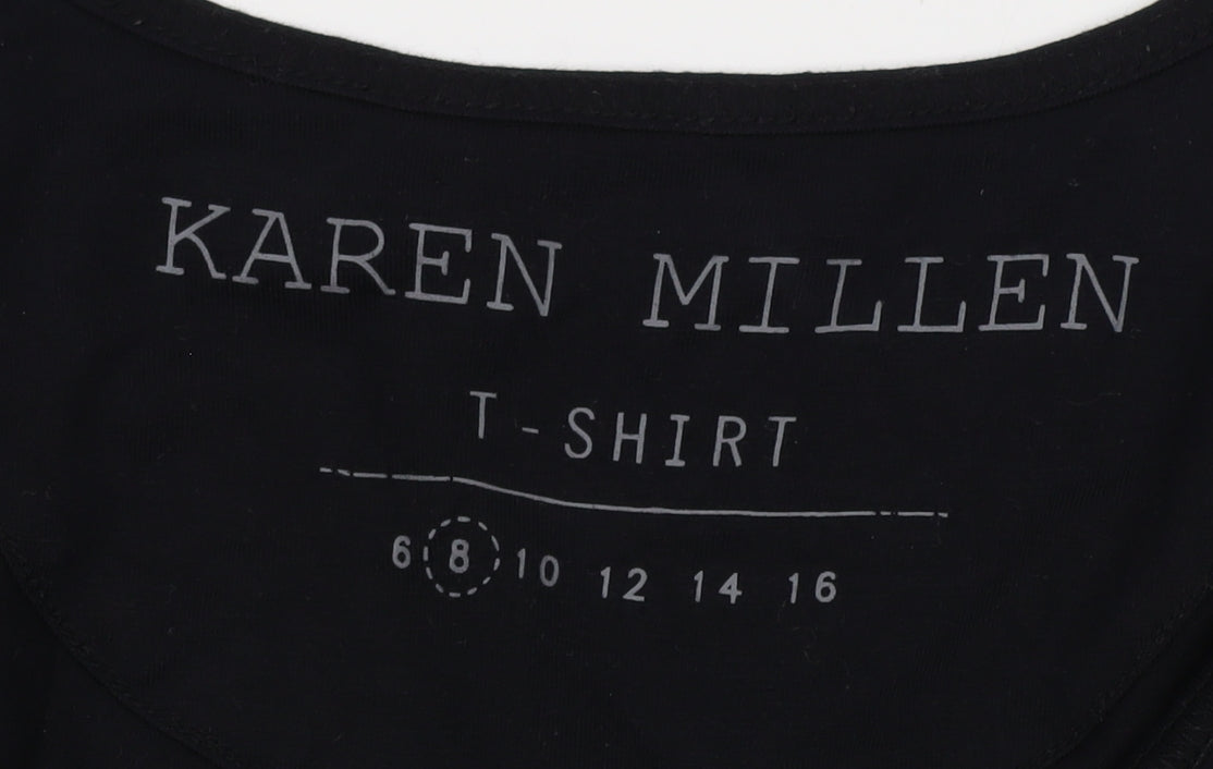 Karen Millen Women's Black T-Shirt Size 8