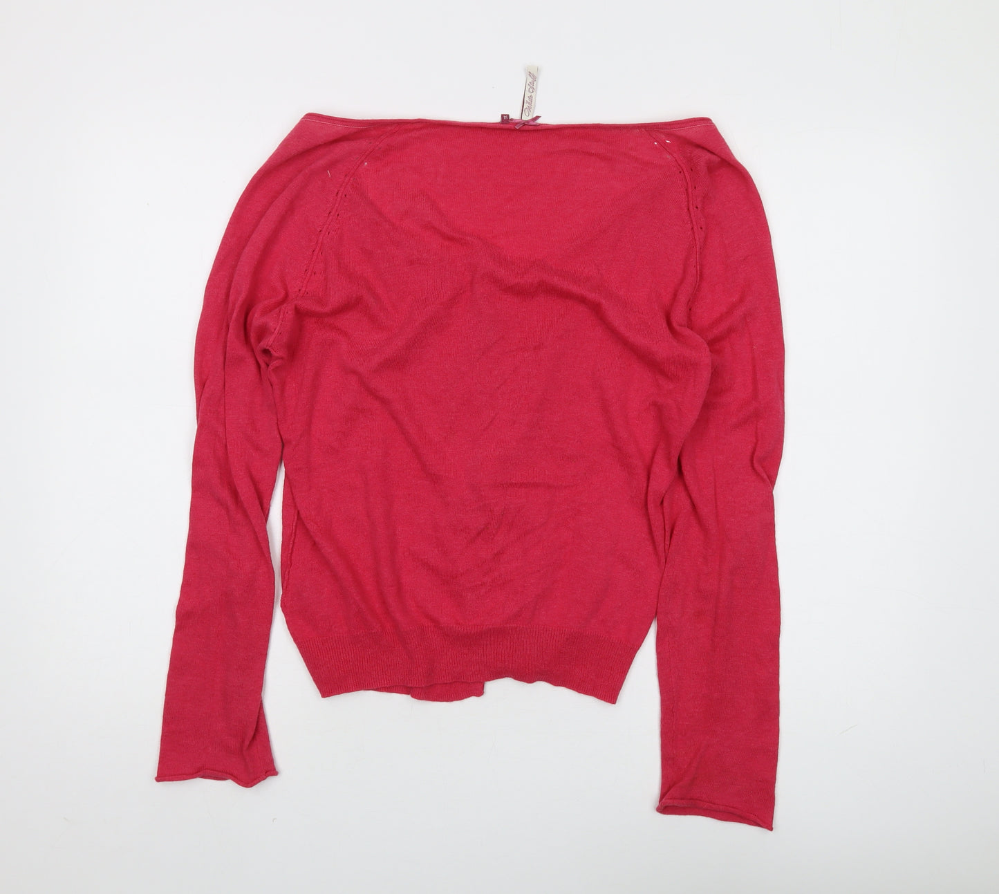 White Stuff Women's Red Scoop Neck Cardigan Size 14