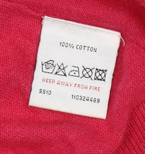 White Stuff Women's Red Scoop Neck Cardigan Size 14