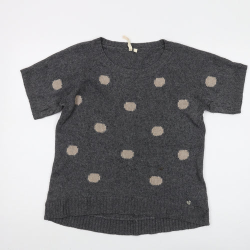 Herman Women's Grey Polka Dot Pullover Jumper, Size 14