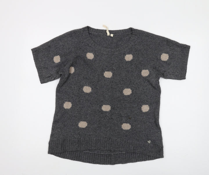 Herman Women's Grey Polka Dot Pullover Jumper, Size 14