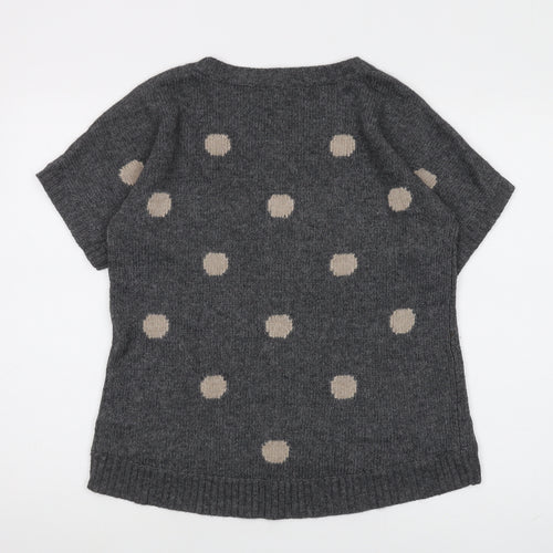 Herman Women's Grey Polka Dot Pullover Jumper, Size 14