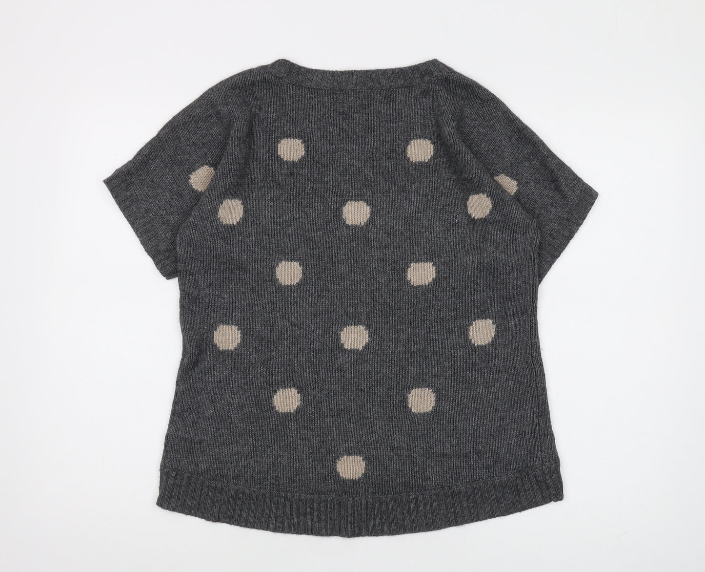 Herman Women's Grey Polka Dot Pullover Jumper, Size 14