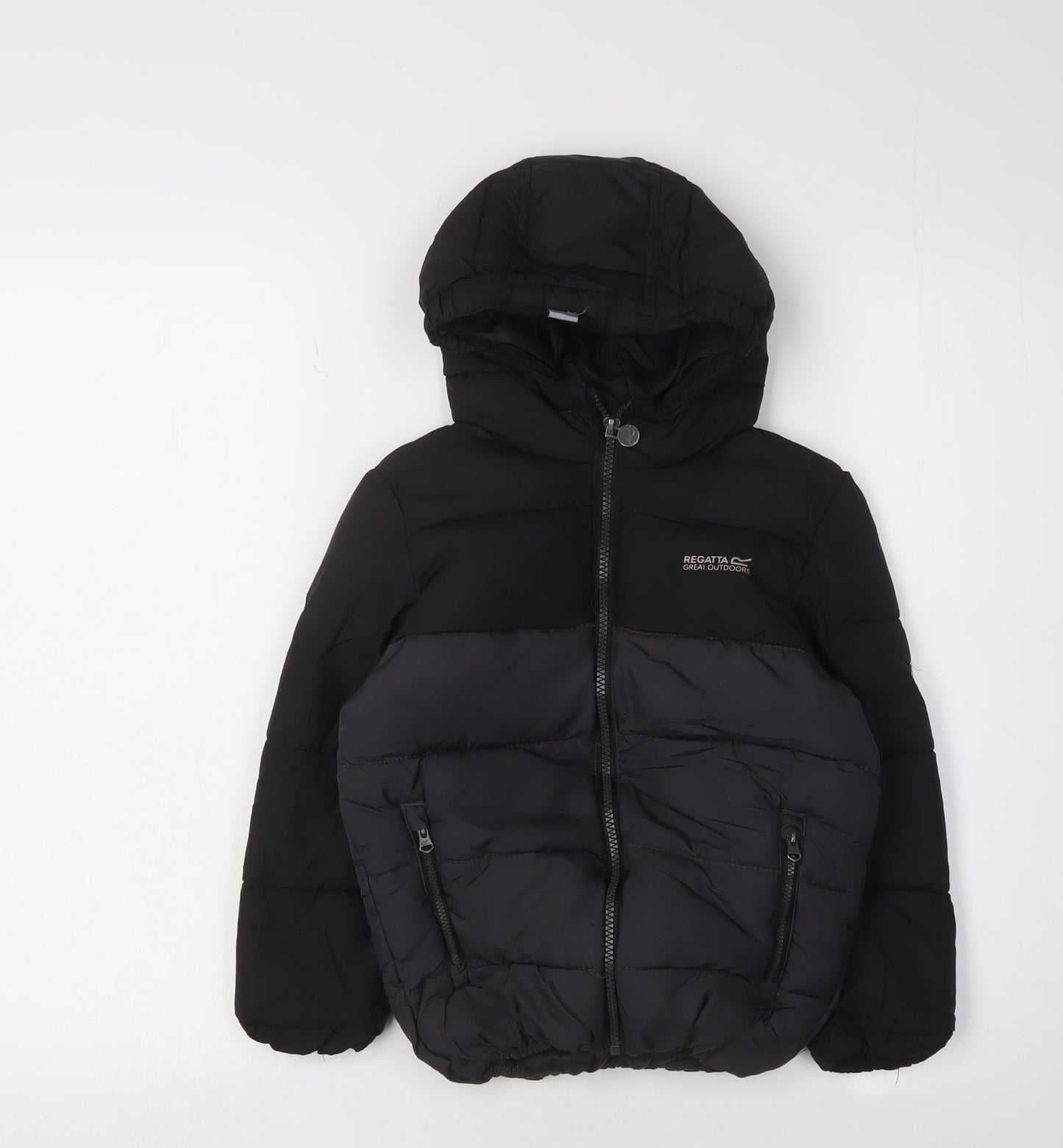 Regatta Boys Black Puffer Jacket, 6 Years, Hooded & Lined