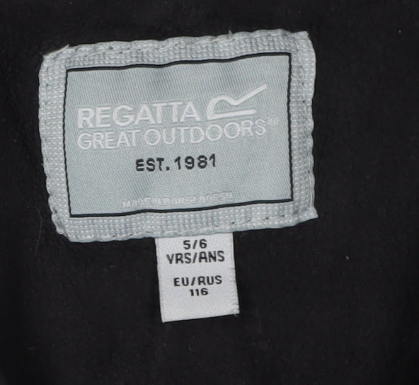 Regatta Boys Black Puffer Jacket, 6 Years, Hooded & Lined