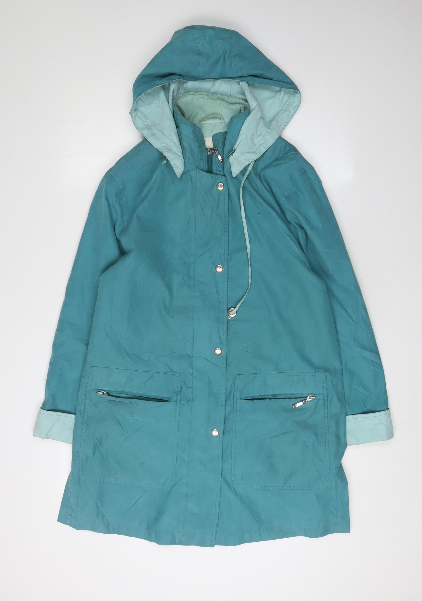 Holmewood Women's Blue Parka Jacket, Size 10, Hooded