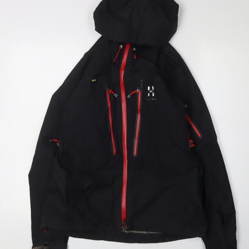 Haglöfs Men's Black Rain Jacket M, Waterproof Hooded